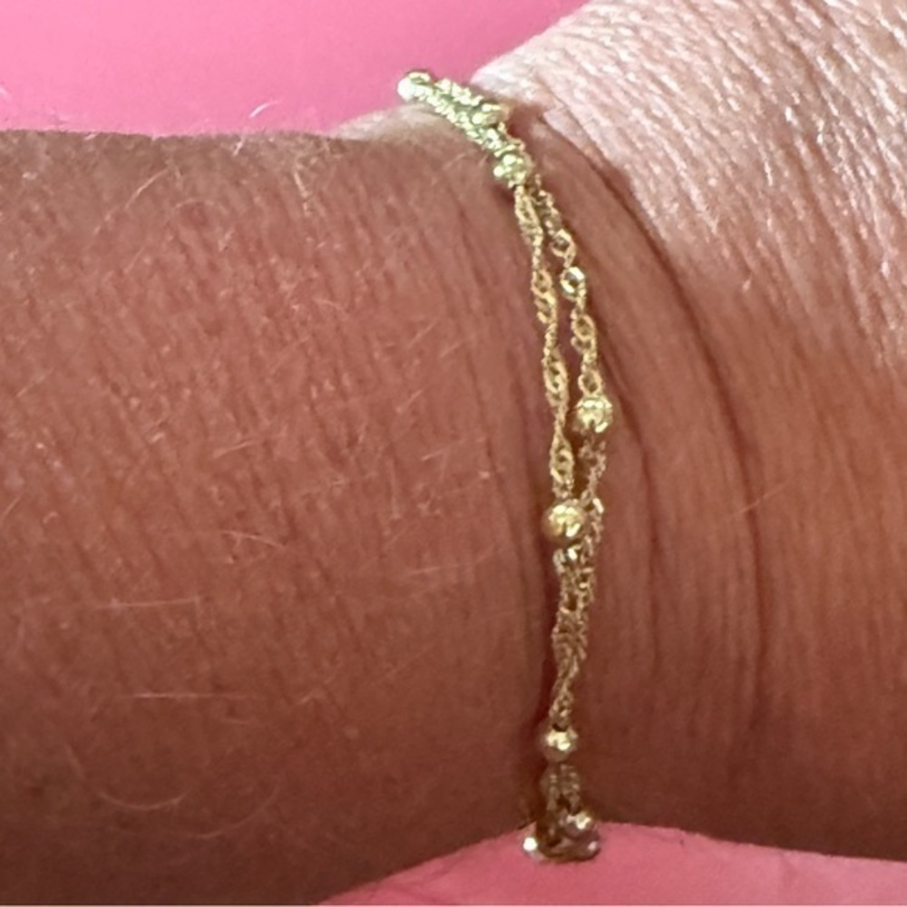 Double Strand Gold Bracelet  NWT